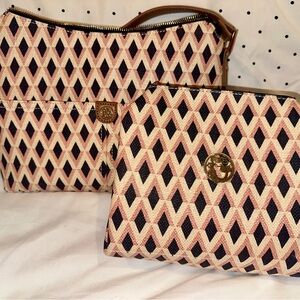Spartina 449 Barbee shoulder bag & cosmetic bag set NWOT